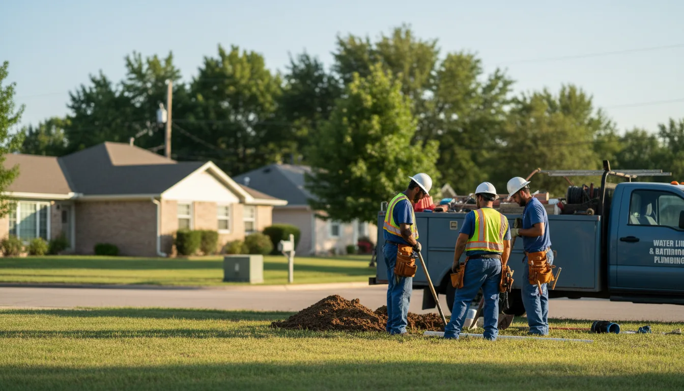 Residential water line and bathroom plumbing service in Centerville, MO